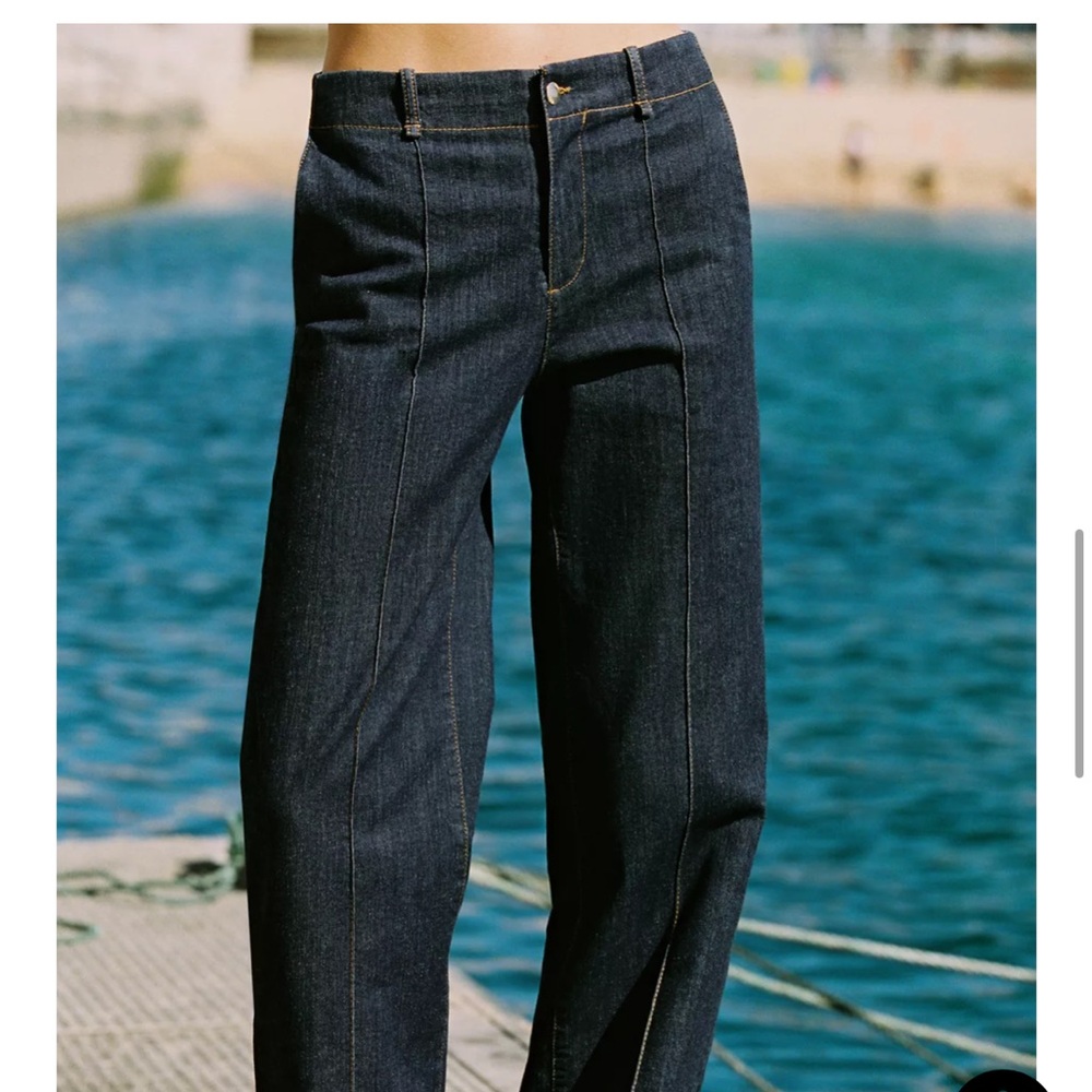Zara Bootcut Crease Jeans — never worn!